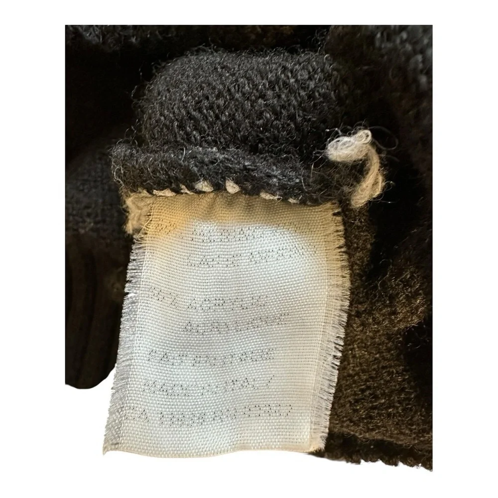 Klauss Boekler Vintage 90s Sweater Crew Neck Wool Blend Pullover Black - Medium - Picture 5 of 7